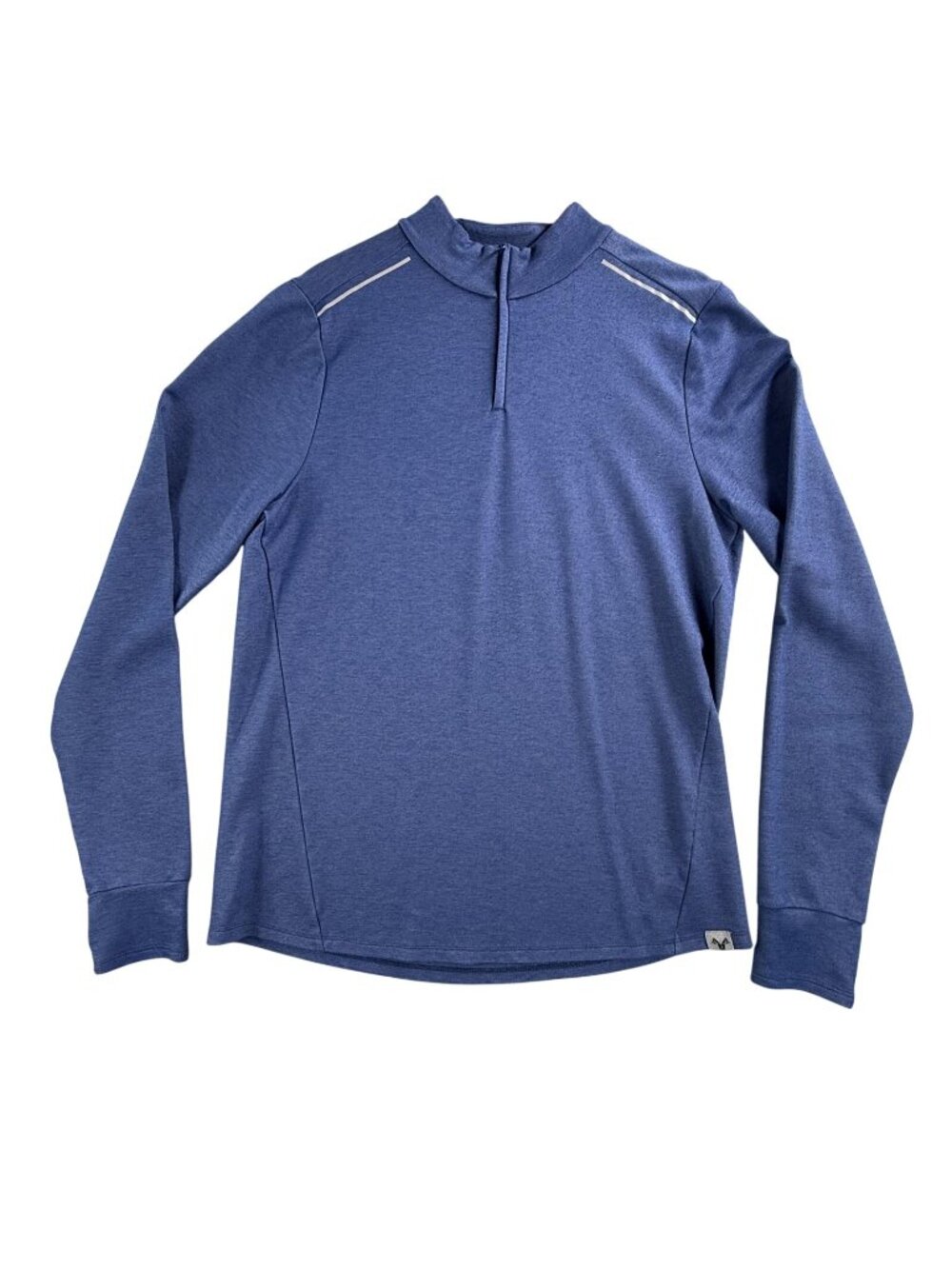Merinovation Pullover Mens XL Blue Merino Wool 1/4 Zip Long Sleeve Running Top